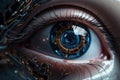 Efficient Human eye in robot. Generate Ai