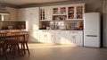 Efficient kitchen design modern appliances, tidy cabinets, minimalist renovation for a cozy home