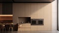 Efficient kitchen setup with modern appliances and minimalist design for cozy home