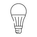 efficient light bulb line icon vector illustration Royalty Free Stock Photo
