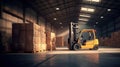 Efficient Logistics Forklift and Warehouse Operations for Effective Material Storage. created with Generative AI