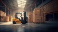 Efficient Logistics Forklift and Warehouse Operations for Effective Material Storage. created with Generative AI