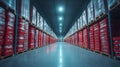 Efficient Logistics Setup With Organized Storage for Perishable Goods, Featuring Climate Controlled Conditions in a Royalty Free Stock Photo