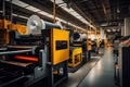 Efficient Print Shop Workflow: From Design to Finished Product, Modern and Clean Process Royalty Free Stock Photo