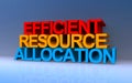 efficient resource allocation on blue Royalty Free Stock Photo