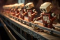 Efficient Robotic automation conveyor belt. Generate ai