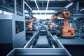 Efficient Robotics Revolutionizing Manufacturing: Robots Streamline Production in the Modern Factory, ai generative