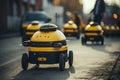 Efficient Small Delivery Robots Transporting Packages in Modern Urban City Environment