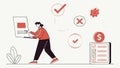 Efficient Task Completion and Project Management, vector design Generative AI Royalty Free Stock Photo