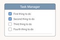 Task Manager App with To Do List and Checkboxes Interface Royalty Free Stock Photo