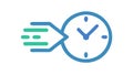 Efficient Time Flow Icon Vector, vector design Generative AI Royalty Free Stock Photo