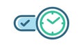 Efficient Time Management Completion Icon, vector design Generative AI Royalty Free Stock Photo