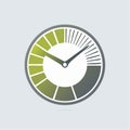 Efficient Time Management Progress Clock Icon Royalty Free Stock Photo