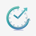Efficient Time Management and Progress Clock Icon Royalty Free Stock Photo