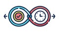Efficient Time Management Vector, Productive Workflow Graphic Design, vector design Generative AI Royalty Free Stock Photo