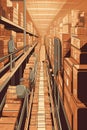 Efficient Warehouse Operations with Conveyor Belt and Inspection