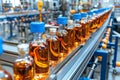 Efficient whiskey bottling process in a standard factory setting for optimized production