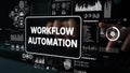 Efficient Workflow Automation for Business Processes and Data Management Using Modern Digital Technology. Asymptotic Royalty Free Stock Photo