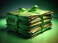 Efficiently Organized Archived Documents A RetroStyle Stack of GreenLit Files for Secure Storage and Record Keeping