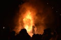 Effigy of King Ravana on Fire (Villain of Hindu mythological Epic Ramayana at Grounds near Red Fort