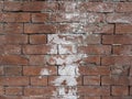 Efflorescence on brick wall