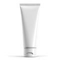 Effortless Beauty: Cosmetic Lotion Tube Evoking Simplicity on a Clean White Background