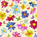 Effortless pink floral pattern Royalty Free Stock Photo