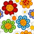 Effortless vivid floral pattern Royalty Free Stock Photo