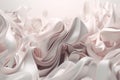 Ivory Twisted Waves in Smooth Pale Pink: A Modern Minimalist 3D Render with Unreal Engine 5