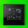 Smart Climate Control Panel on Green Screen Royalty Free Stock Photo