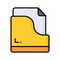 Effortlessly organize your digital world with this File Folder Icon. stationery item, archive containing document