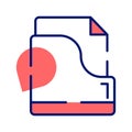 Effortlessly organize your digital world with this File Folder Icon. stationery item, archive containing document