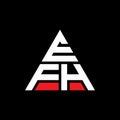 EFH triangle letter logo design with triangle shape. EFH triangle logo design monogram. EFH triangle vector logo template with red Royalty Free Stock Photo