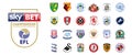 EFL Championship of England 2022-2023. Burnley, Watford, Norwich City, Huddersfield Town, Sheffield United, Luton Town,
