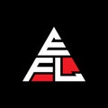 EFL triangle letter logo design with triangle shape. EFL triangle logo design monogram. EFL triangle vector logo template with red Royalty Free Stock Photo