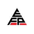 EFP triangle letter logo design with triangle shape. EFP triangle logo design monogram. EFP triangle vector logo template with red Royalty Free Stock Photo