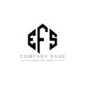 EFS letter logo design with polygon shape. EFS polygon and cube shape logo design. EFS hexagon vector logo template white and Royalty Free Stock Photo