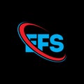 EFS logo. EFS letter. EFS letter logo design. Initials EFS logo linked with circle and uppercase monogram logo. EFS typography for Royalty Free Stock Photo
