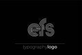 EFS modern geometric typography logo Royalty Free Stock Photo