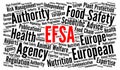 EFSA, European Food Safety Authority word cloud concept Royalty Free Stock Photo