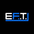 EFT letter logo creative design with vector graphic, EFT
