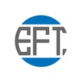 EFT letter logo design on white background. EFT creative initials circle logo concept. EFT letter design