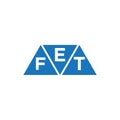 EFT triangle shape logo design on white background. EFT creative initials letter logo concept