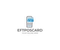 Eftpos Machine and Card Logo Template. Contactless Payment Royalty Free Stock Photo