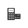 Eftpos terminal payment vector icon. Payment pdq terminal icon.