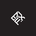 EFX letter logo design on black background. EFX creative initials letter logo concept. EFX letter design Royalty Free Stock Photo