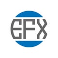 EFX letter logo design on white background. EFX creative initials circle logo concept. EFX letter design Royalty Free Stock Photo