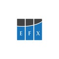 EFX letter logo design on WHITE background. EFX creative initials letter logo concept. EFX letter design Royalty Free Stock Photo