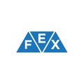 EFX triangle shape logo design on white background. EFX creative initials letter logo concept Royalty Free Stock Photo