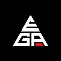 EGA triangle letter logo design with triangle shape. EGA triangle logo design monogram. EGA triangle vector logo template with red Royalty Free Stock Photo